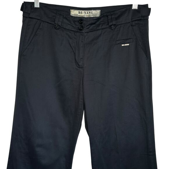 VTG Da-Nang Y2k Wide Leg‎ Pants Womens Size 10 Goth Grunge Silky Rocker Skater - Picture 3 of 13